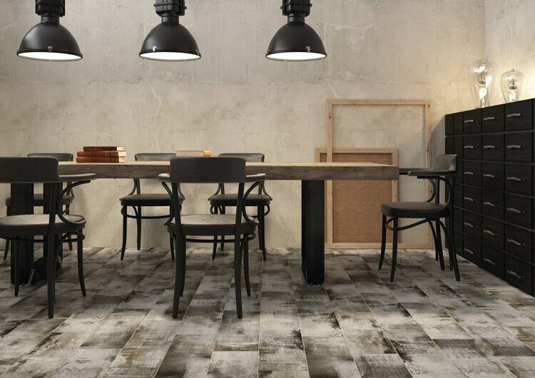 КЕРАМОГРАНИТ 185х598 SHABBYWOOD (ШЕББИВУД) C-SY4M402D ТЕМНО-СЕРЫЙ МАТОВЫЙ