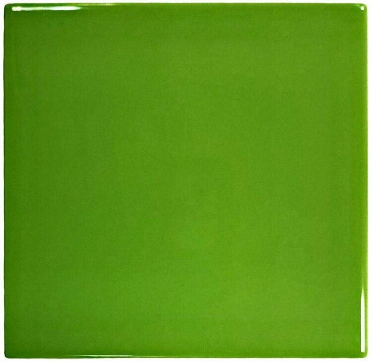 Плитка керамическая Mini Tile Green glossy  99 × 99 × 7 зеленая глянцевая квадратик