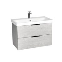 Тумба "Берлин" MODUO 80 2 ящика подвесная цемент 441х766х520 VBER80MDC-T2YP