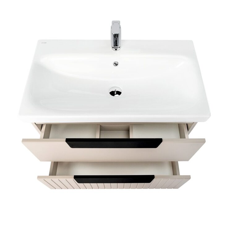 Тумба "Сицилия" MODUO 80 2 ящика подвесная капучино 425x764x520 VSIC80MDCAP-T2YP