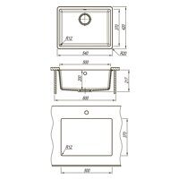 Мойка кухонная Lemark SINARA 540-U бежевый 9910074