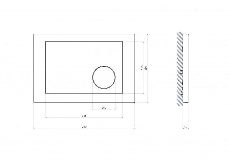кнопка GEOMETRY M07 для LINK PRO/VECTOR/LINK/HI-TEC пластик хром матовый Cersanit S-BU-GMT/Cm