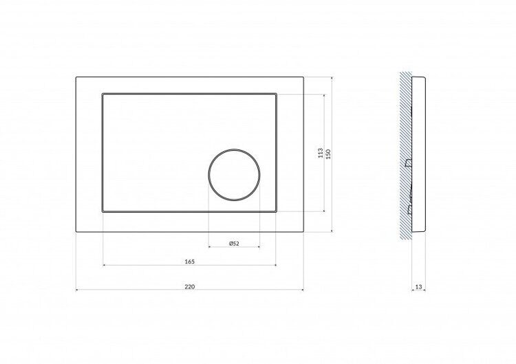 кнопка GEOMETRY M07 для LINK PRO/VECTOR/LINK/HI-TEC пластик хром глянцевый Cersanit S-BU-GMT/Cg