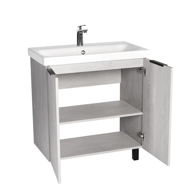 Тумба "Берлин" MODUO 80 2 створки цемент 441х766х820 VBER80MDC-T2ST