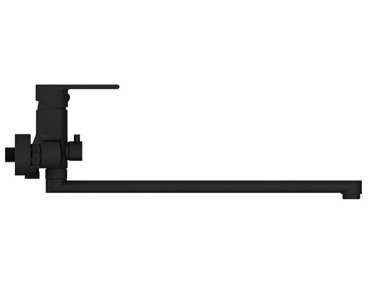 A64092 СМЕСИТЕЛЬ ДЛЯ ВАННЫ BRASKO BLACK С ДЛИННЫМ ИЗЛИВОМ
