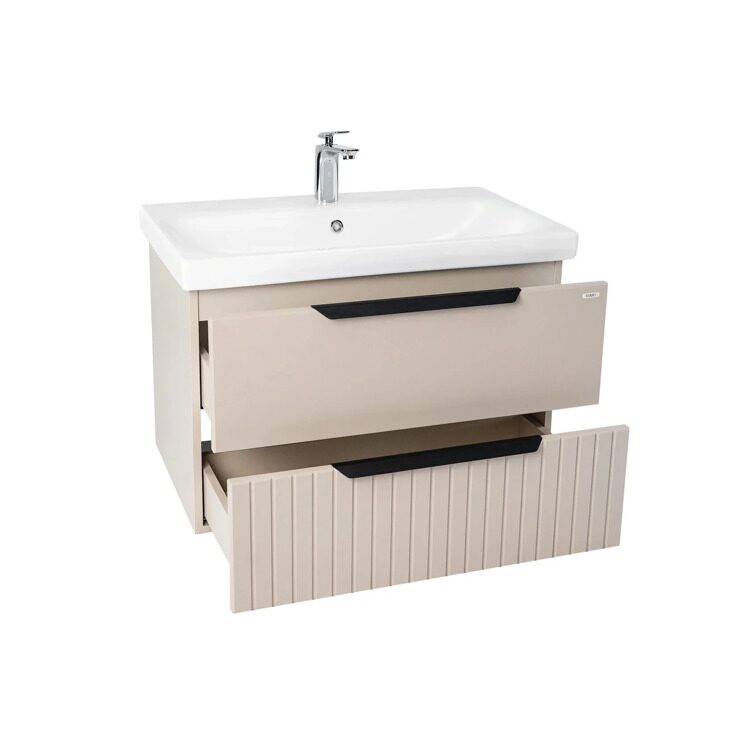 Тумба "Сицилия" MODUO 80 2 ящика подвесная капучино 425x764x520 VSIC80MDCAP-T2YP