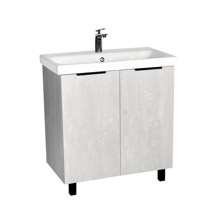 Тумба "Берлин" MODUO 80 2 створки цемент 441х766х820 VBER80MDC-T2ST