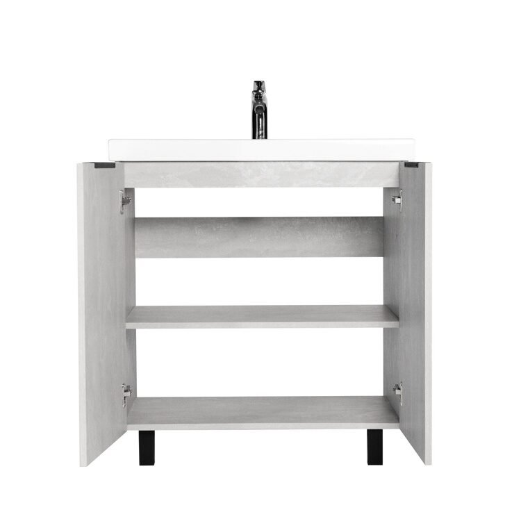 Тумба "Берлин" MODUO 80 2 створки цемент 441х766х820 VBER80MDC-T2ST