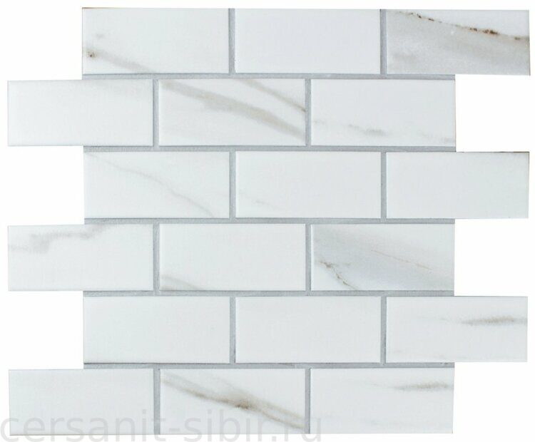 Мозаика керамогранит Brick Calacatta Gold 295.50 × 291 × 6.50